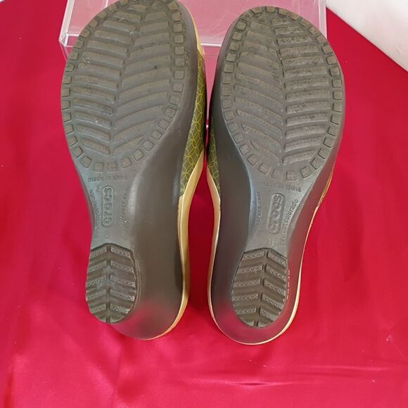 Crocs Sassari Wedge Slide Shoes Womens SZ 8 Brown Comfort Sandal Slip On - Picture 4 of 7